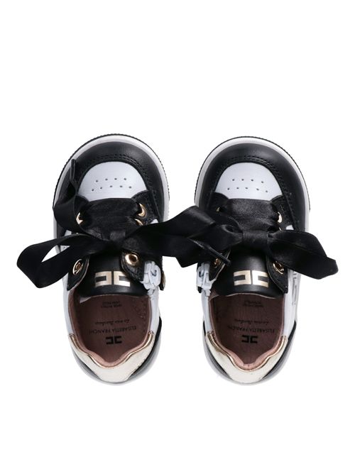 Sneakers bianche nere ELISABETTA FRANCHI | E0330NERO AVORIO